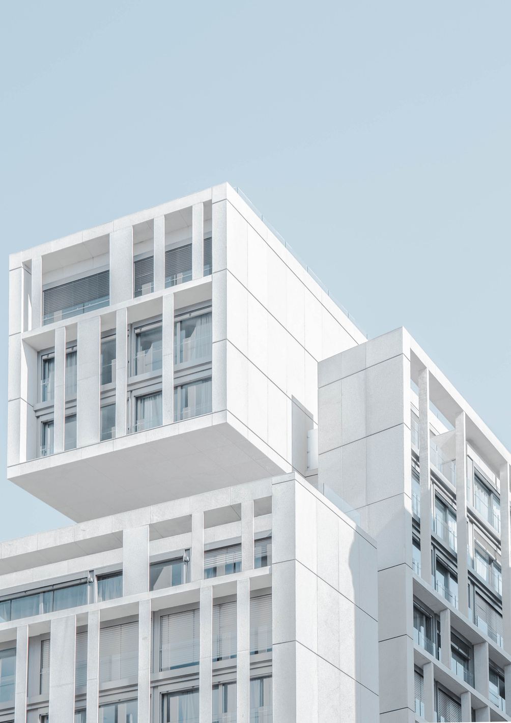 Modern white building exterior